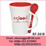 Zibo Made Good Quality Hot Sale Colored Trump Shape Ceramic Promotion Milk Mug Spoon With Whoelsale Price thumbnail-1