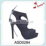 Sexy Suede Back Closure Slingback D'orsay Peep Toe High Stiletto Heel Party Shoes thumbnail-1