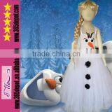2014 Newest Snowman Costume Kids Princess Elsa Frozen Dress Wholesale thumbnail-1
