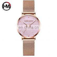 Hannah Martin MS36 Fashion Quartz Movt Watch Woman Stainless Steel Life Waterproof Wristwatches Quartz Watches