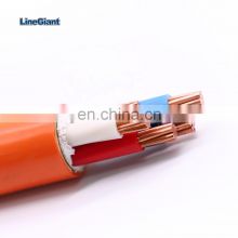 4 core copper fire resistence PVC /XLPE insulated anneal copper conductor armored power cable