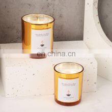 Luxury Cross Border Golden Glass Creative Smokeless Handmade Soy Wax Hand Gift Sets Customized Fragrance Scented Candle thumbnail-3