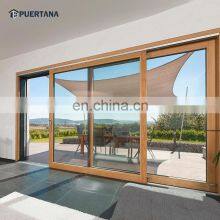 Aluminium Clad Timber Composite Sliding Patio Door Outdoor Exterior Aluminum Wood Sliding Doors External thumbnail-4
