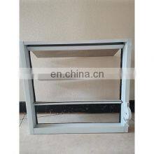 Aluminum window shutters Butterfly knob glass louvre white frame and grey glass design