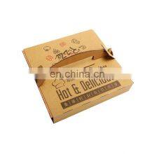 Wholesale High Quality Corrugated Kraft Paper Cardboard Color Printing Disposable Food Grade Italian Pizza Boxes thumbnail-1