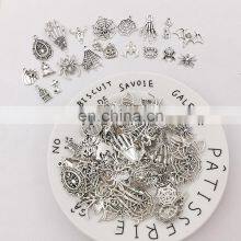 100 Pieces Mix Sale Tibetan Silver Accessories Halloween Ancient Silver Bracelet Accessories Diy Pendant thumbnail-2