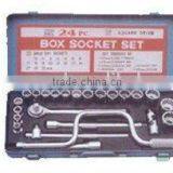 1/2" Drive 24pcs Socket Wrench Tool Set With Carbon Steel