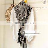 Sun Flower Printed Travelling Sun Protection Fashion Lady Pashmina Shawl thumbnail-3