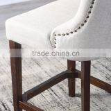 Raymer Furniture Living Beige Linen Tufted High Bar Stool thumbnail-6
