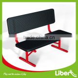 Galvanized steel outdoor park bench with PVC coated LE.XX.063