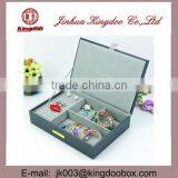 Jinhua Supplier Rectangular Wooden PU Leather Jewelry Gift Box thumbnail-1