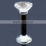 New Design high quality tall pillared Crystal Candle Holder