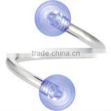 BLUE MIST Spiral Twister Belly Ring thumbnail-1