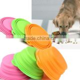 PVC and BPA Free rings Silicone Collapsible Colors Dog Cat Pet Bowl
