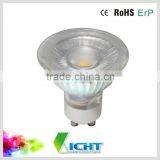 LC-G001A Hot Selling 220-230v 5W Gu10 Led Light,glass Cup Cob Led Lamp