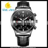 WJ-5511 Complete Calendar Multifunction Megir Brand Genuine Leather Men Waterproof Watch thumbnail-2