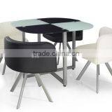 Space Saving Dining Set With 4 Chairs thumbnail-2
