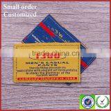 Custom Woven Labels Low Minimum Cheap Cham Woven Private Labels for Clothing thumbnail-1