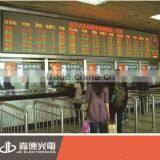 488x244mm Station Timetable/clock P7.62 Indoor Red&green LED Screen Module Chinese Jiangasu Manufacturer