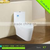 Ceramic white glaze dual flush tank high tank wc toilet one piece