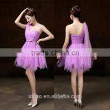 Pink Champagne Violet White Sky Blue Purple Chiffon Wedding Bridesmaid Dress Patterns Short Prom Gowns Party Princess Ball Dress thumbnail-6