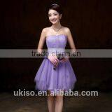 Purple Pink Champagne Violet White Sky Blue Off-shoulder Bridesmaid Dress Knee Length Prom Gowns Party Princess Ball Dress thumbnail-1