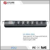 LY-PDU-IT01 19 Inch7way Output Multiple Switched Horizontal Standard PDU