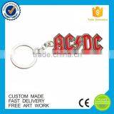 Promotional Custom High Quality Fill Red Color Metal Letter Keychains