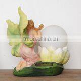 Large Angel Wings Glass Ball Solar Lights thumbnail-3