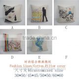 Fashion design wholesale car/sofa seat custom printed pillow cases