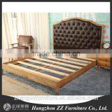 Antique PU Leather Wood Bedroom Furniture thumbnail-1