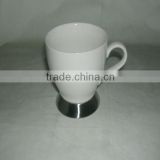 ceramic cup with stainless steel base