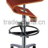 Modern Wooden Bar Stool High Chair thumbnail-4