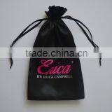 Satin Hair Bag With Custom Logo / Hair Weave Packaging With Drawstring