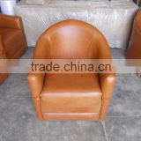 LEATHER CANVAS SINGLE SEATER SOFA,Industrial Sofa Chair