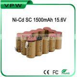 Ni-Cd SC 1500mAh 15.6V Rechargeable Battery Pack thumbnail-1