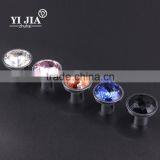 Chrome Base Clear Brass Accessories Drawer Pulls Cupboard Handle Knob thumbnail-5