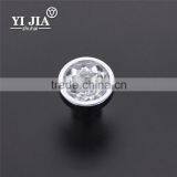 1 1/9 Inch Zinc Base Chrome Plated T Shape Clear Glass Knob