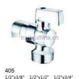 1/2"*3/8" Forged Brass Angle Valve With Polished Finish Chrome Plated thumbnail-1