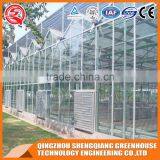 Agriculture Hollow Tempered Glass Greenhouse Hot Galvanized Steel Frame thumbnail-4