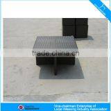 Cheap Outdoor Furniture Wicker Garden Rattan Square Table and Cube Chair thumbnail-5