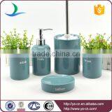 Wholesale 5pcs Blue Ceramic Bathroom Toilet Sets thumbnail-1