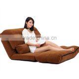 Relax Chair Floor Folding Sofa Cushion Five-positon Multiangle Couch in Blue Color thumbnail-1