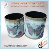 New Style Antique Wooden Linen Printing Brush Pot, Wooden Tubular Penrack thumbnail-1