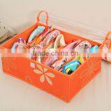 Fashion 7Lattices Oxford Fabric Socks Bra Covered Fabric Storage Box thumbnail-5
