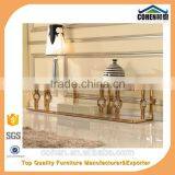 Deluxe Living Room Stainless Steel Marble Console Table in Golden Color F818G thumbnail-5