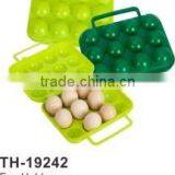 Hot Sale Plastic 12pcs Egg Case With Handle Egg Storage Box Egg Holder thumbnail-1