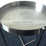 Wholesale Living Room Furniture Chrome Plating Sofa Side Table With Metal Folding Legs thumbnail-3