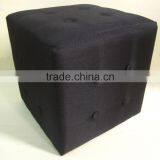 Living Room Furniture Ottoman Fabric Square Footstool thumbnail-2