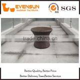 Coffee Shop PE Rattan Table For Stackable Garden Set thumbnail-1